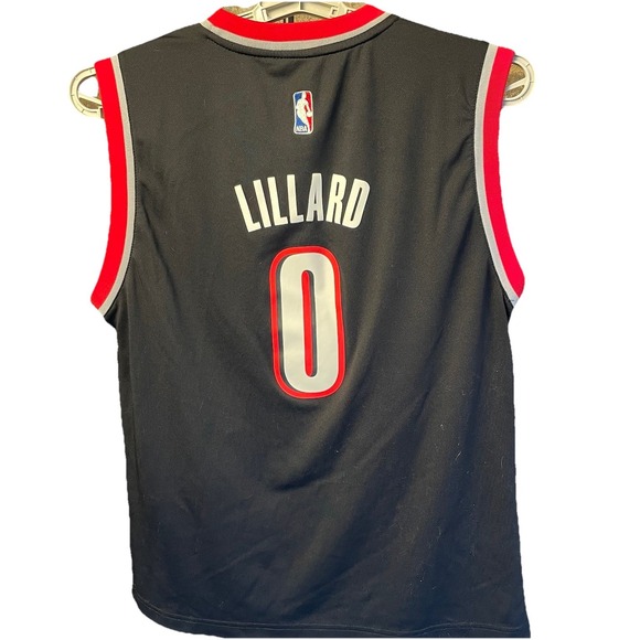 Adidas Trail Blazers Jersey Men XL Black NBA Swingman Damian Lillard #0 Rip City - Picture 2 of 9
